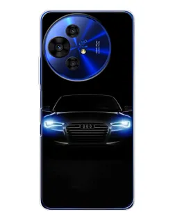 Чехол для TCL 50 NxtPaper с картинкой «Audi в неоне»