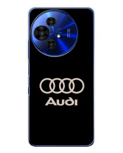 Чехол для TCL 50 NxtPaper с картинкой «Audi — золотой логотип»