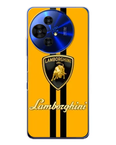 Чехол для TCL 50 NxtPaper с картинкой «Lamborghini Stripe желтый»