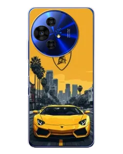 Чехол для TCL 50 NxtPaper с картинкой «Желтый Lamborghini город» Чехол для TCL 50 NxtPaper с картинкой «Желтый Lamborghini город»