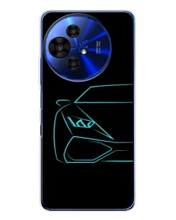 Чехол для TCL 50 NxtPaper с картинкой «Голубой силуэт Lamborghini» Чехол для TCL 50 NxtPaper с картинкой «Голубой силуэт Lamborghini»
