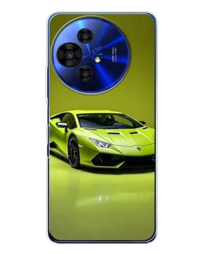 Чехол для TCL 50 NxtPaper с картинкой «Салатовый Lamborghini Huracan»