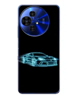 Чехол для TCL 50 NxtPaper с картинкой «Неоновый контур Lamborghini» Чехол для TCL 50 NxtPaper с картинкой «Неоновый контур Lamborghini»