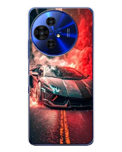 Чехол для TCL 50 NxtPaper с картинкой «Lamborghini красный дым»