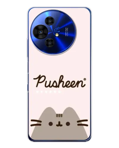 Чехол для TCL 50 NxtPaper с картинкой «Pusheen логотип»