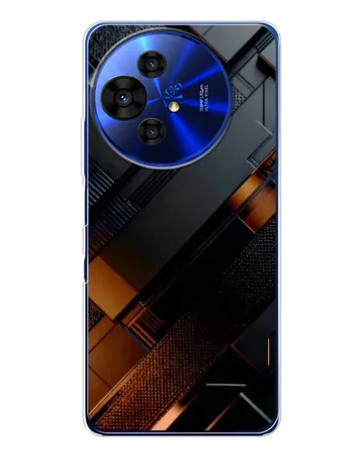 Чехол для TCL 50 NxtPaper с картинкой «Черные геометрические блоки»