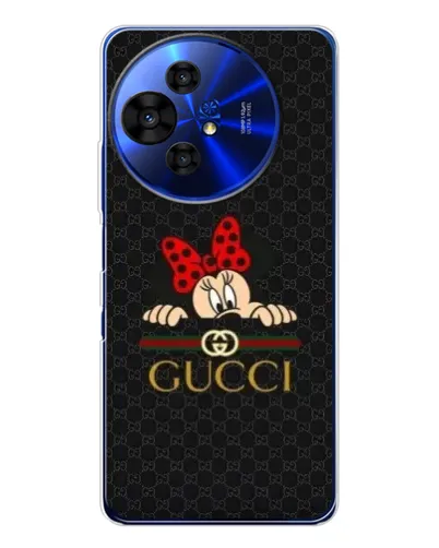 Чехол для TCL 50 Pro NxtPaper с картинкой «Минни Маус Gucci — черный»