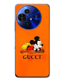 Чехол для TCL 50 Pro NxtPaper с картинкой «Микки Маус Gucci — оранж»