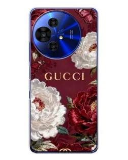 Чехол для TCL 50 Pro NxtPaper с картинкой «Gucci — бордовые розы»