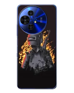 Чехол для TCL 50 Pro NxtPaper с картинкой «PUBG — огненный силуэт»