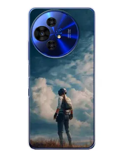 Чехол для TCL 50 Pro NxtPaper с картинкой «Герой PUBG на скале»
