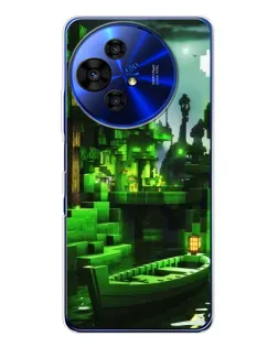 Чехол для TCL 50 Pro NxtPaper с картинкой «Minecraft лесной пейзаж»