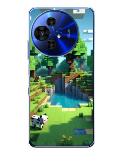 Чехол для TCL 50 Pro NxtPaper с картинкой «Minecraft летний день»