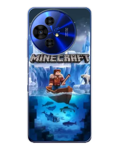 Чехол для TCL 50 Pro NxtPaper с картинкой «Minecraft ледяной мир»