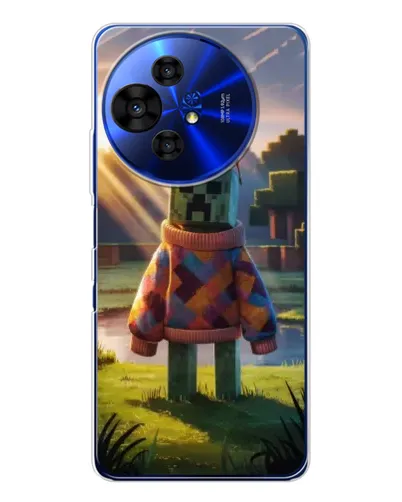 Чехол для TCL 50 Pro NxtPaper с картинкой «Крипер в свитере»