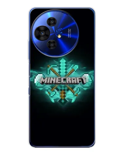 Чехол для TCL 50 Pro NxtPaper с картинкой «Minecraft Diamond лого»