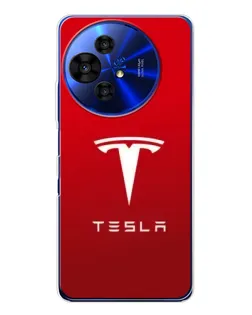 Чехол для TCL 50 Pro NxtPaper с картинкой «Tesla Red Classic»