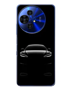 Чехол для TCL 50 Pro NxtPaper с картинкой «Силуэт Tesla Night»
