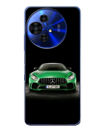 Чехол для TCL 50 Pro NxtPaper с картинкой «Mercedes — неоновый лого»