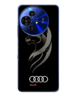 Чехол для TCL 50 Pro NxtPaper с картинкой «Графика — пантера и Audi»