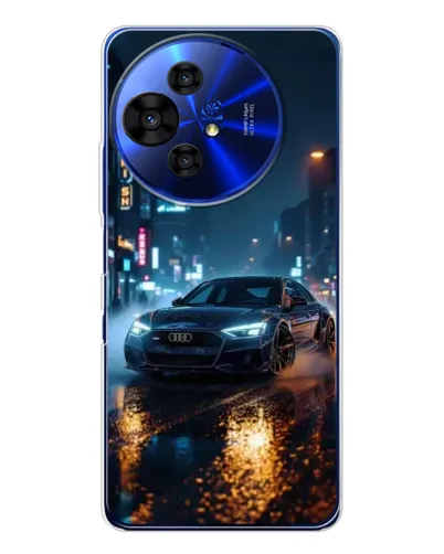 Чехол для TCL 50 Pro NxtPaper с картинкой «Ночной город и Audi»