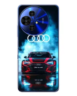 Чехол для TCL 50 Pro NxtPaper с картинкой «Audi Sport — неон»