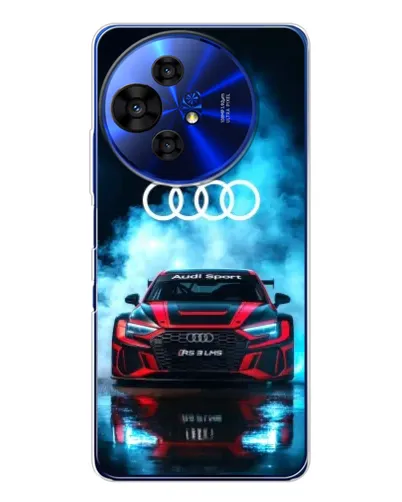 Чехол для TCL 50 Pro NxtPaper с картинкой «Audi Sport — неон»