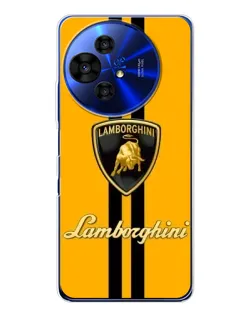 Чехол для TCL 50 Pro NxtPaper с картинкой «Lamborghini Stripe желтый»