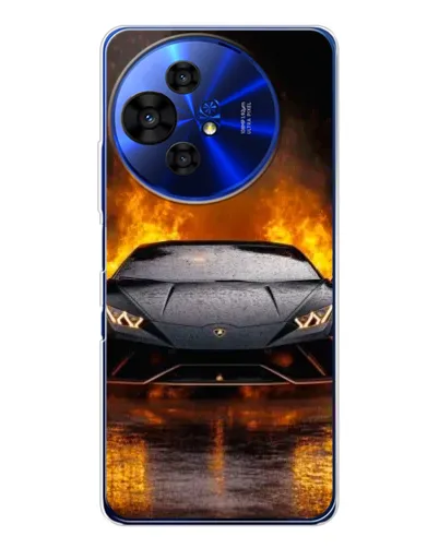 Чехол для TCL 50 Pro NxtPaper с картинкой «Lamborghini в огне»