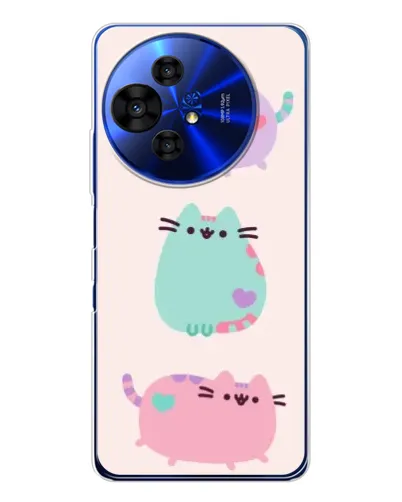 Чохол для TCL 50 Pro NxtPaper з картинкою «Pusheen тріо»