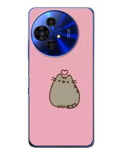 Чохол для TCL 50 Pro NxtPaper з картинкою «Pusheen серце»