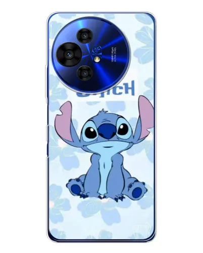 Чехол для TCL 50 Pro NxtPaper с картинкой «Stitch среди цветов»
