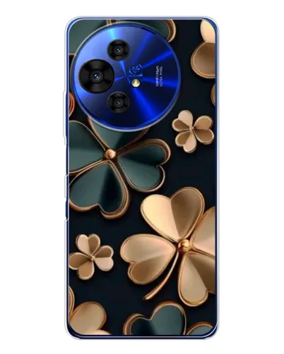 Чехол для TCL 50 Pro NxtPaper с картинкой «Клевер в золоте»