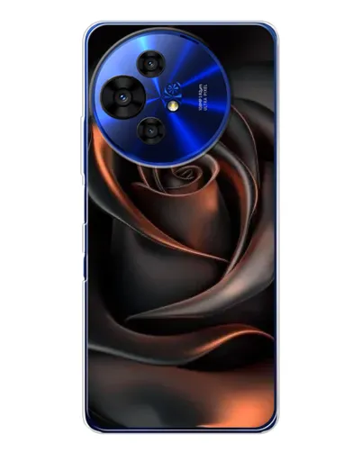 Чехол для TCL 50 Pro NxtPaper с картинкой «Шелковая черная роза»