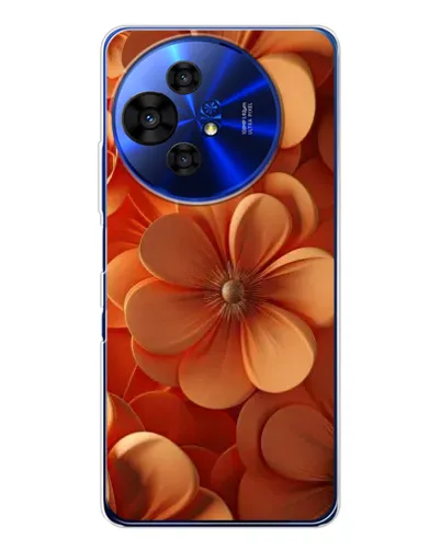 Чехол для TCL 50 Pro NxtPaper с картинкой «Оранжевый макро цветок»