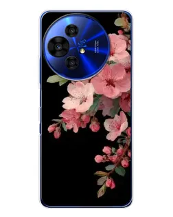 Чехол для TCL 50 Pro NxtPaper с картинкой «Розовая ветка сакуры»