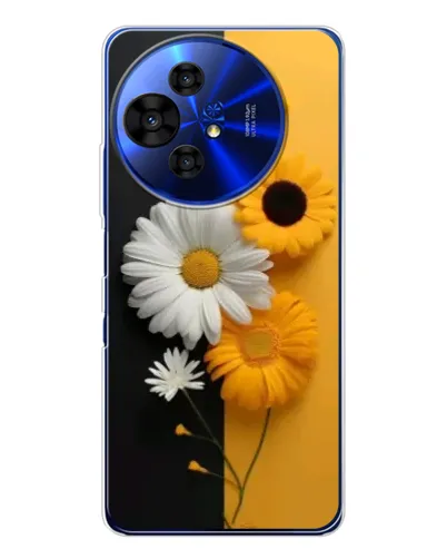 Чехол для TCL 50 Pro NxtPaper с картинкой «Подсолнух и ромашка»