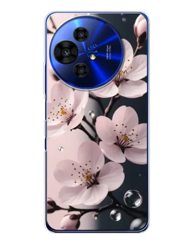 Чехол для TCL 50 Pro NxtPaper с картинкой «Нежная сакура и капли» Чехол для TCL 50 Pro NxtPaper с картинкой «Нежная сакура и капли»