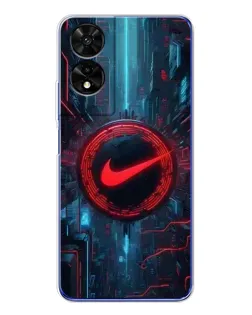 Чехол для TCL 505 с картинкой «Техногенный стиль Nike»