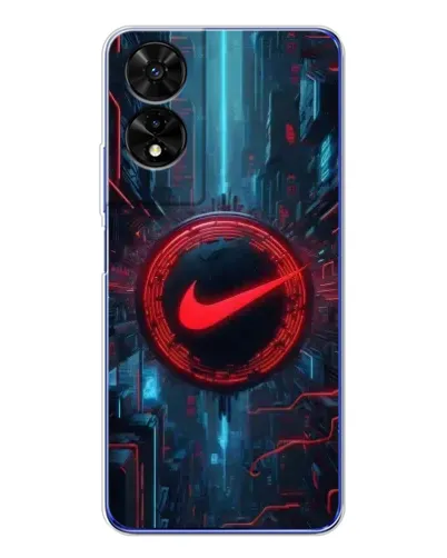 Чехол для TCL 505 с картинкой «Техногенный стиль Nike»