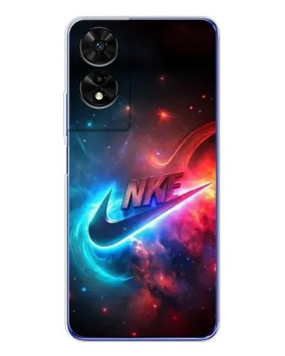 Чехол для TCL 505 с картинкой «Огненный логотип Nike»