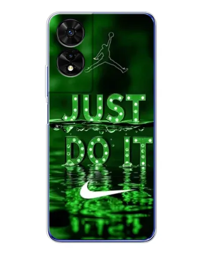 Чехол для TCL 505 с картинкой «Зеленый неоновый Nike»