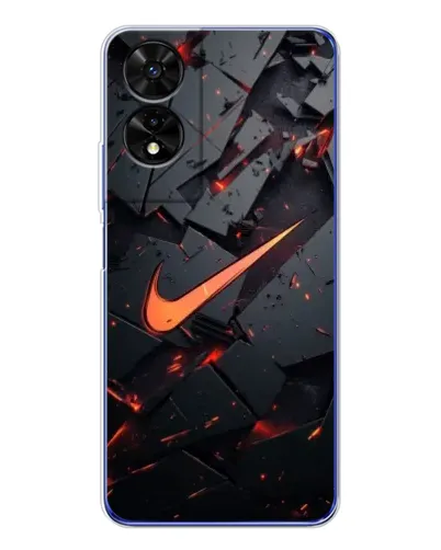 Чехол для TCL 505 с картинкой «Nike — эффект разломов»