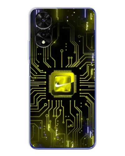 Чехол для TCL 505 с картинкой «Nike — золотая искра»