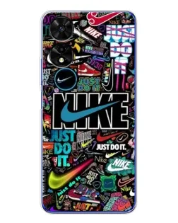 Чехол для TCL 505 с картинкой «Яркий коллаж Nike»