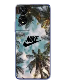 Чехол для TCL 505 с картинкой «Тропический принт Nike»