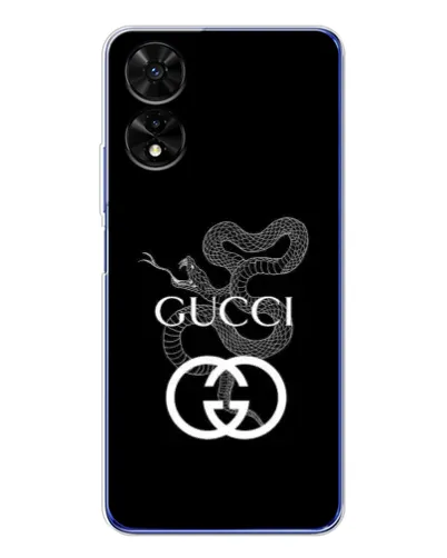 Чохол для TCL 505 з картинкою «Gucci — срібна змія»
