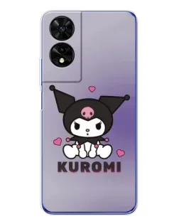 Чохол для TCL 505 з картинкою «Kuromi — фіолетовий арт»