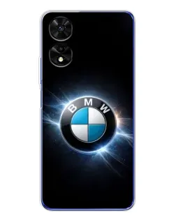 Чехол для TCL 505 с картинкой «BMW — неоновое сияние»