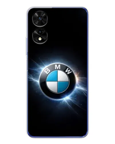 Чехол для TCL 505 с картинкой «BMW — неоновое сияние»